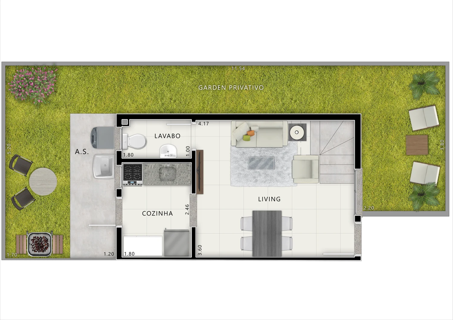 Planta oficial Tipo A1: Térreo
