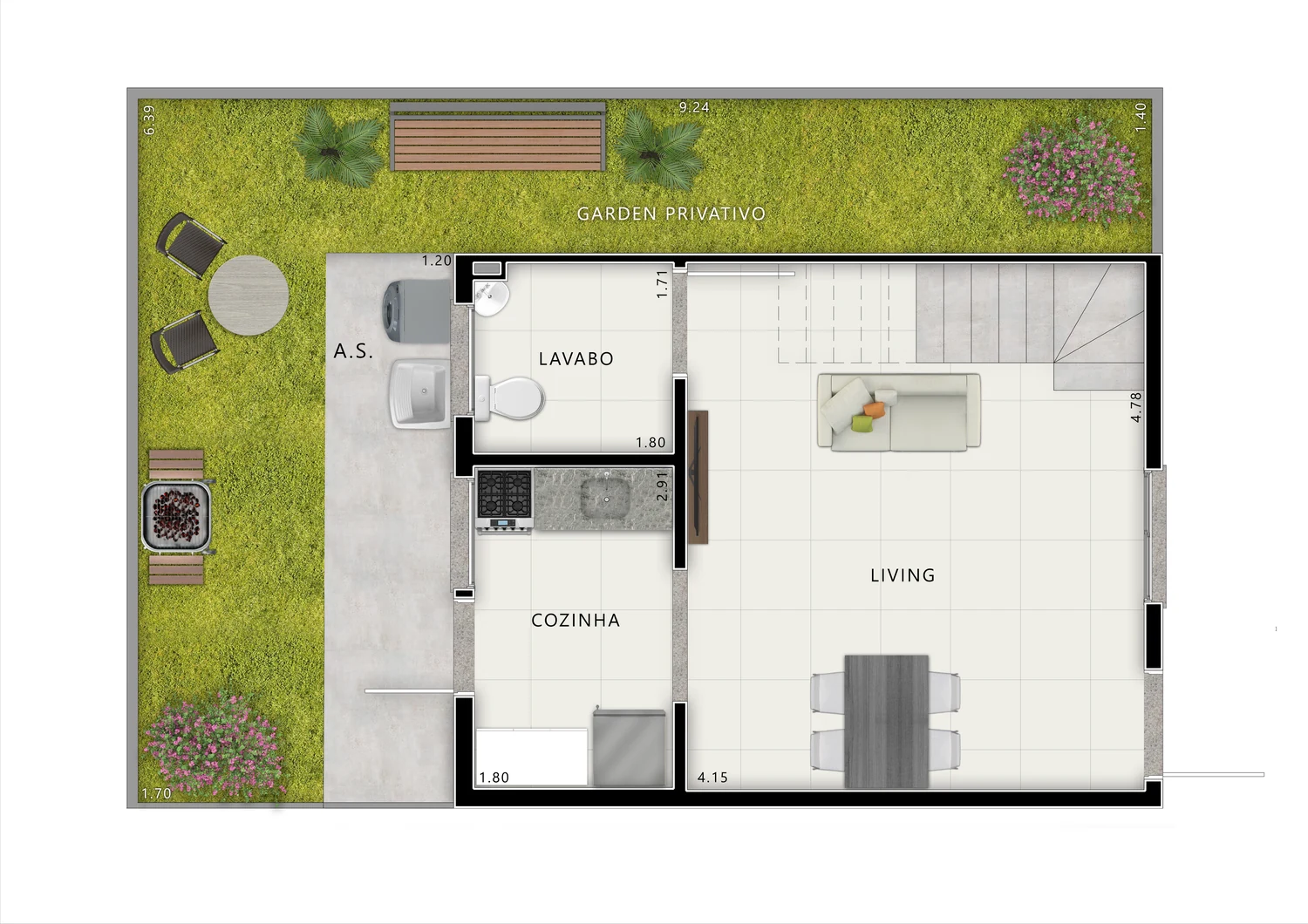 Planta oficial Tipo C (PCD): Térreo