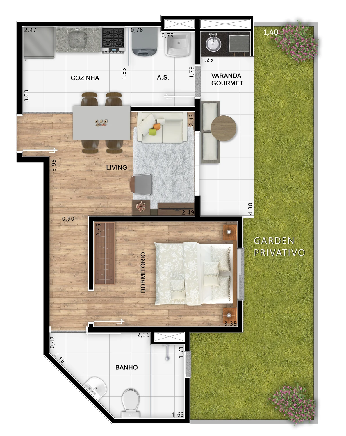 Planta oficial Tipo C1: Planta